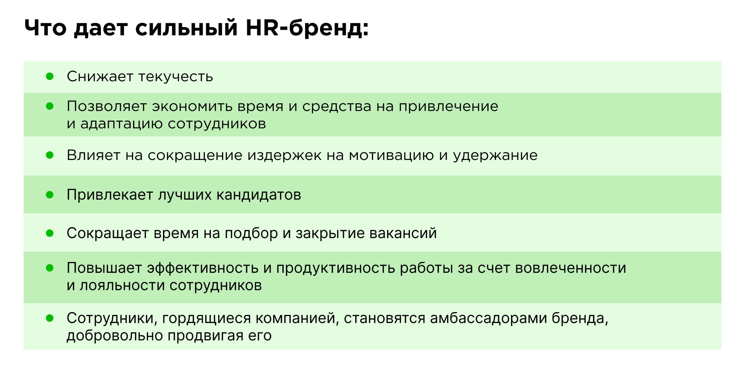 Преимущества мощного HR-бренда Преимущества мощного HR-бренда